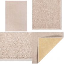 Tapis à poils courts 240x340 cm Beige foncé - Tapis Salon - Tapis Chambre - Tapis Moderne - Tapis Beige - Tapis Design - Home & Living