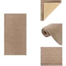 Tapis à poils courts 80x150 cm Marron - Tapis Salon - Tapis Chambre - Tapis Entrée - Tapis Design - Tapis Moderne