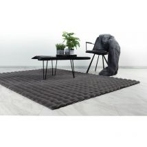Hellocarpet - Tapis à poils longs doux effet 3D design Beppo Graphite 160x230