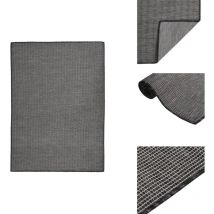 Tapis à tissage plat d'extérieur 200x280 cm Gris - Tapis Exterieur - Tapis De Terrasse - Tapis De Balcon - Tapis Résistant Aux Intempéries - Tapis
