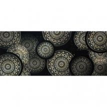Tapis boston 50x120cm mandala noir Idmat