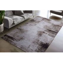 Tapis abstrait beige lavable en machine design Baso Beige 160x230