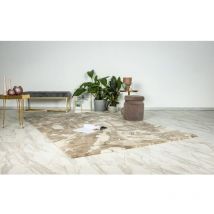 Hellocarpet - Tapis abstrait design à poils ras Nelle Beige 80x150