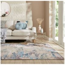 Flair Rugs - Tapis abstrait moderne lavable en machine plat Reid Multicolore 60x230