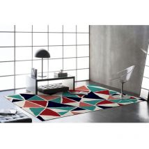 Naf Naf - Tapis abstrait plat design multicolore Adame Multicolore 160x230