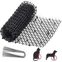 Tapis Anti-Chat avec Pointes Chien Chat Scat Spike Mat Grille Tapis Anti-Chiens De Dissuasion Pointes Répulsif Dissuasif avec 8 Piquets en Métal pour