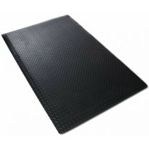 Floordirekt - Tapis ergonomique sur mesure Dyna-Protect Diamond Noir 120 x 400 cm