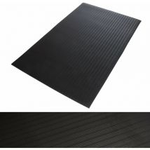 Tapis ergonomique et comfortable Softer-Work-Mat Ribbed Noir 60 x 200 cm