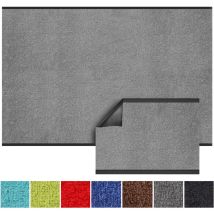 Paillasson d'entrée sur mesure Monochrom Gris argenté 200 x 150 cm