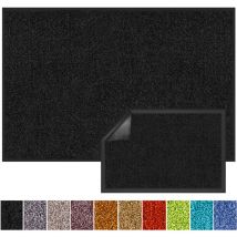 Tapis de Porte Paillasson d'entrée Rhine Noir 135 x 200 cm