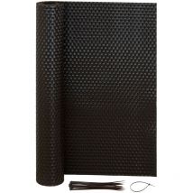 Jardinion - Tapis anti-regards aspect rotin - 1 x 5m brun foncé