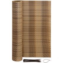 Tapis anti-regards aspect rotin - 1 x 3m brun clair