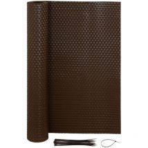 Jardinion - Tapis anti-regards aspect rotin - 0,90 x 3m brun