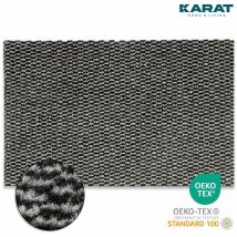 Karathomeliving - Tapis Melange Sur Mesure Noir-blanc 90 X 500 Cm