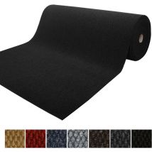 Tapis de Porte Paillasson d'entrée Hong Kong Noir 80 x 350 cm
