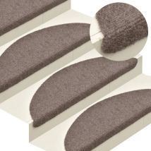 Tapis autoadhésifs de marches 10 pcs Crème 56x17x3cm Aiguilleté