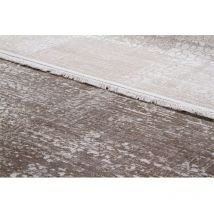 Deladeco - Tapis avec franges abstrait design rectangle Nuance Gris foncé 160x230