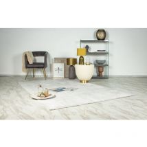 Tapis avec franges rayé design argenté 3D Terra Argenté 160x230
