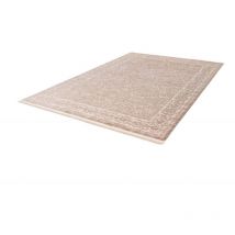 Lalee - Tapis baroque en acrylique pour salon avec franges Vendome Beige 160x230