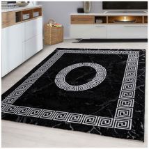 Allotapis - Tapis baroque rectangle intérieur Kelly Noir 200x290