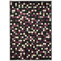 Unamourdetapis - Tapis chambre 80x150 fuchsia rectangle tissé motif géométrique AF1 pixely