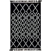 Tapis berbere Fas Noir Dimensions - 80x150 – Qualité supérieure pour Maison, Appartement, Bureau – Style élégant et durable – Confort optimal, facile