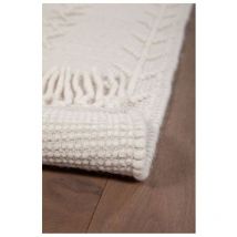 Deladeco - Tapis berbère plat ethnique laine et coton Rica Crème 60x120