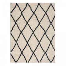 Jadorel - Tapis berbère motif ethnic 80x300 crème benyle a