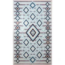 Tapis berberes, Bleu Dimensions - 120x180 – Qualité supérieure pour Maison, Appartement, Bureau – Style élégant et durable – Confort optimal, facile