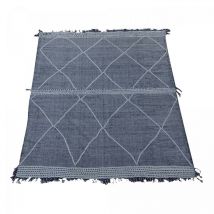 Dezenco - Authentique tapis berbère 285x380 gris et blanc fait main souira
