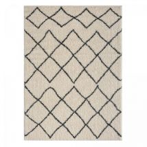 Tapis berbère motifs ethno-chic 80x150 crème BENYLE 1