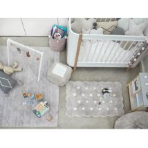 Lorena Canals - Tapis biscuit pour enfant mini Galleta Gris 70x100
