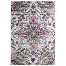 Calor - Tapis esprit médaillon vintage violet 133x190
