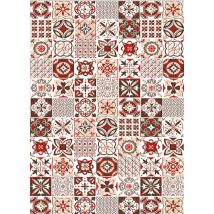 Tapis Carreaux Piment Dimensions - 50x120 – Qualité supérieure pour Maison, Appartement, Bureau – Style élégant et durable – Confort optimal, facile
