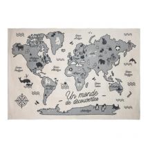 Atmosphera Créateur D'intérieur - Tapis enfant Carte du monde 100x150cm