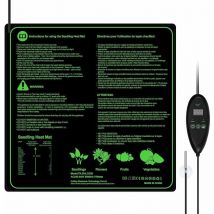 Rosemary - LaBlanc - Tapis Chauffant Adjustable avec Contrôleur de Thermostat Serres Chauffantes Hydroponique Imperméable,50.8cm x 50.8 cm