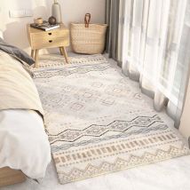Moroccan Bedside Rug, Shaggy Rug with Low Pile, Non-Shedding, Fluffy, Modern Carpet, Durable, Non-Slip, for Living Room, Bedroom, Kids Room,