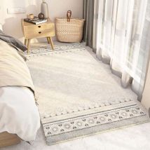 Persian Bedside Rug, Shaggy Rug with Low Pile, Non-Shedding Fluffy Modern Carpet, Durable Non-Slip for Living Room, Bedroom, Kids Room, Entryway,