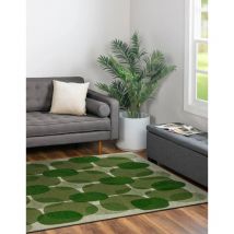 Tapis - Collection Cafe Beneffito - Hedgerow Green - Tapis - Vert - 240x340cm - Tapis à Motifs, Finition Artisanale, Tissage en Belgique - Tapis de