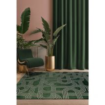 Beneffito - tapis - collection disco green dream - Tapis à Motifs, Finition Artisanale, Tissage en Belgique - Tapis d'intérieur moderne et doux