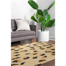 Beneffito - tapis - collection leo natural skin - Tapis - sable - 140x200cm