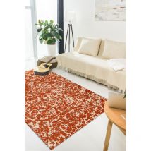 Beneffito - Tapis - Collection Cloud Spiced Rice - Tapis - Rouge - 80x150cm - Tapis à Motifs, Finition Artisanale, Tissage en Belgique - Tapis de