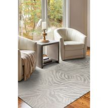 Beneffito - tapis - collection zebra snow cloud - Tapis à Motifs, Finition Artisanale, Tissage en Belgique - Tapis d'intérieur moderne et doux
