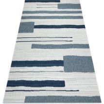 Rugsx - Tapis color 19676369 sisal lignes beige / bleu blue 140x200 cm
