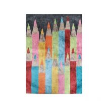 Tapis Coloré Crayon 80x150cm – Qualité supérieure pour Maison, Appartement, Bureau – Style élégant et durable – Confort optimal, facile à nettoyer –