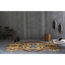 Naf Naf - Tapis coloré design abstrait plat Tensival Multicolore 120x170