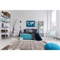 Allotapis - Tapis contemporain en polypropylène Durham Beige 120x170