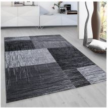 Allotapis - Tapis contemporain pour salon noir Rozza Noir 160x230