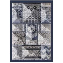 Tapis cordoue Bleu Dimensions - 120x180 – Qualité supérieure pour Maison, Appartement, Bureau – Style élégant et durable – Confort optimal, facile à