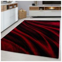 Tapis courbe design intérieur rectangle Regane Rouge 200x290